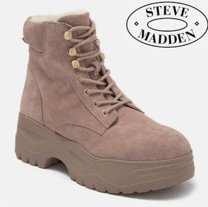 Steve Madden Maximo Faux Fur Suede Ankle Boots